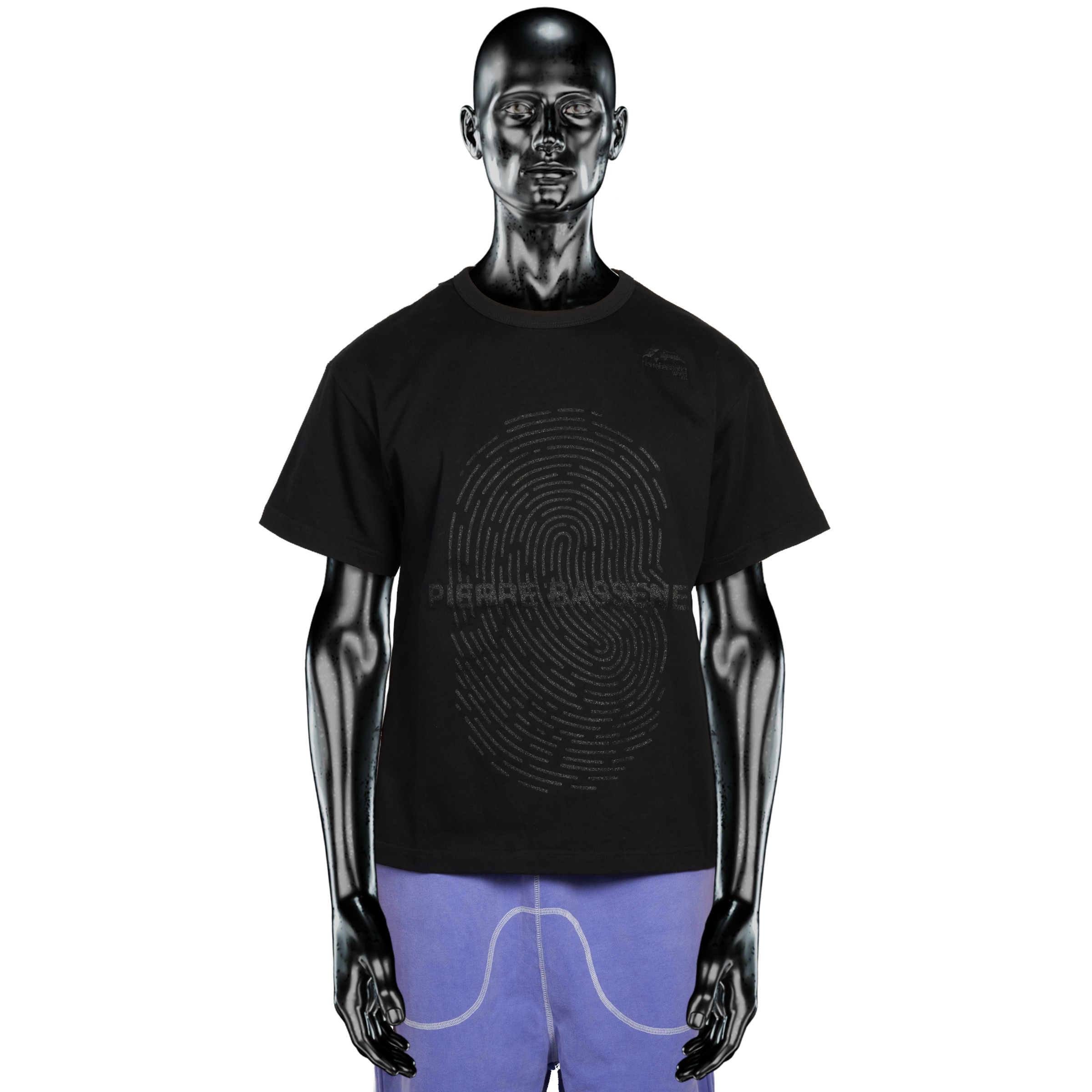 Black Glitta℗ Fingerprint T-shirt - Black