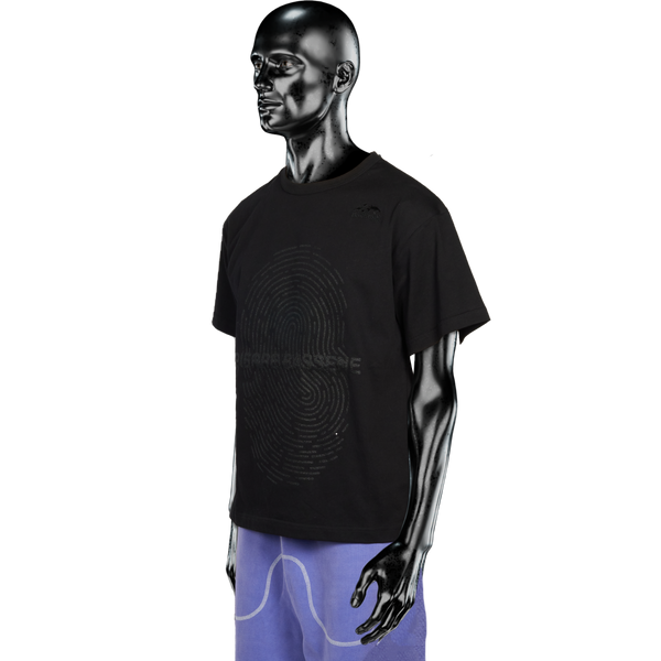 Black Glitta℗ Fingerprint T-shirt - Black