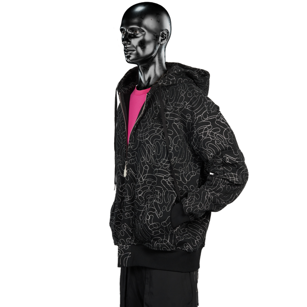 DigiCamo Allover Glitta℗ Zip Hoodie - Black