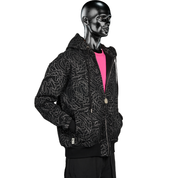DigiCamo Allover Glitta℗ Zip Hoodie - Black