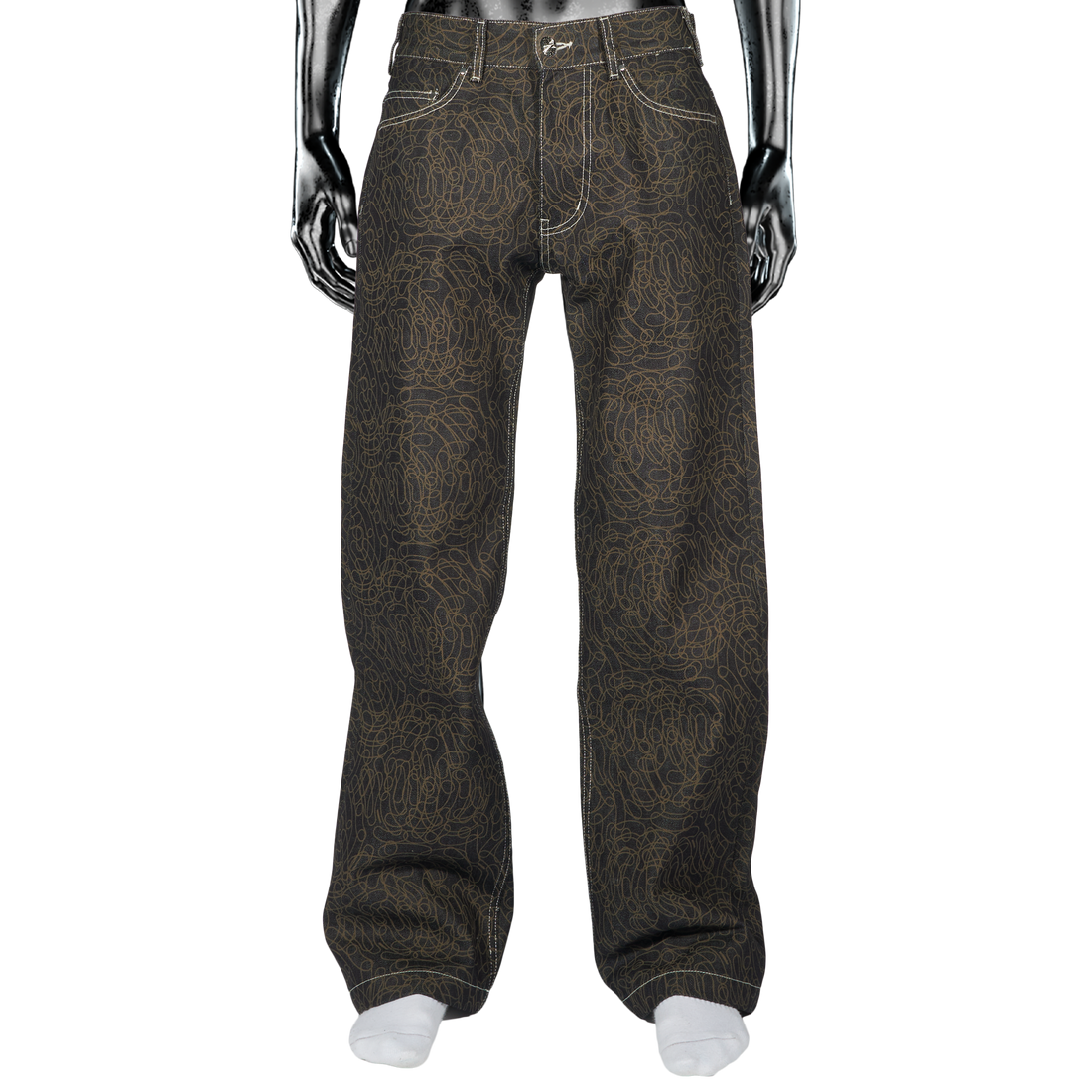 Digi Camo℗ Raw Denim Jeans - Dark Blue