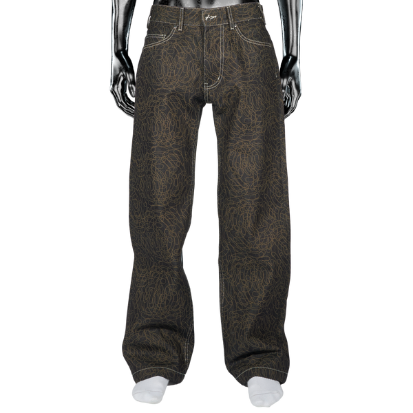 Digi Camo℗ Raw Denim Jeans - Dark Blue