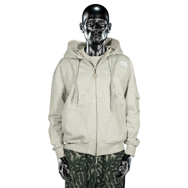 Zip Hoodie - GLITTA℗ Heather Grey