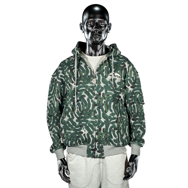 Zip Hoodie - City Camo℗ Jungle Green