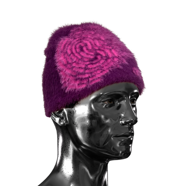 Mohair Beanie  - Fuchsia