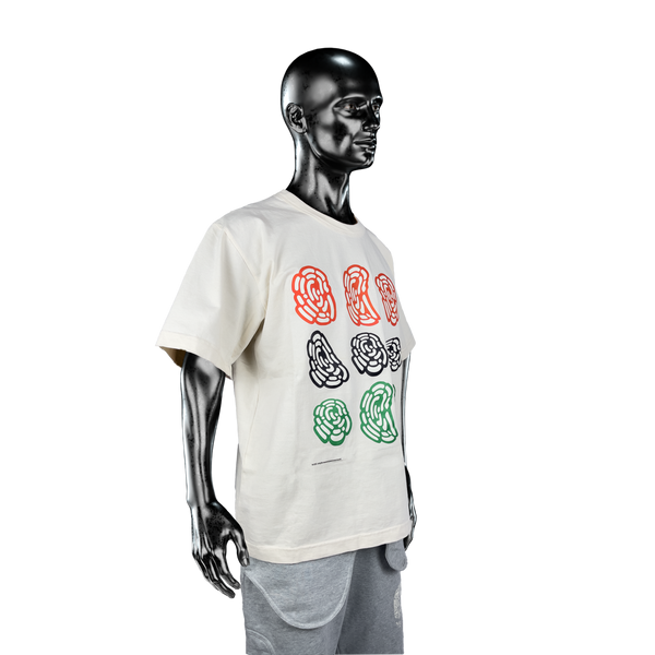 Tricolor Fingerprint℗ Tee - Natural Cotton