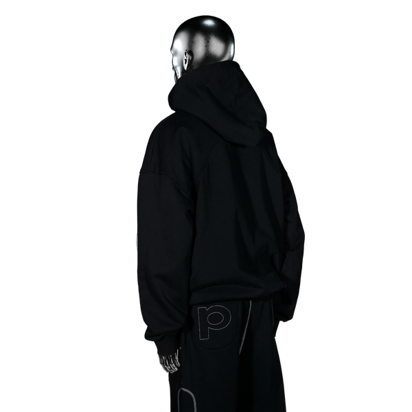 GLITTA Fingerprint Hoodie℗ - Black
