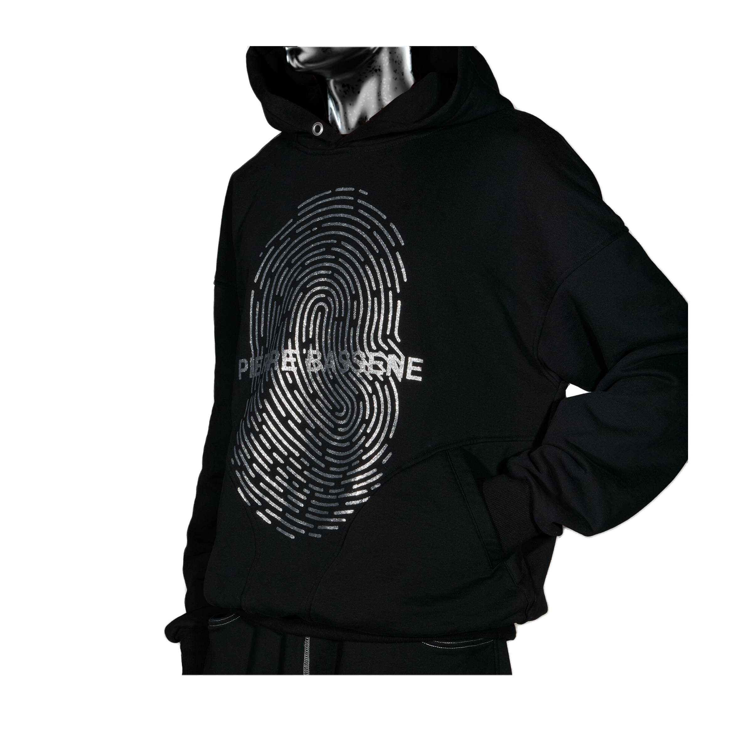 GLITTA Fingerprint Hoodie℗ - Black