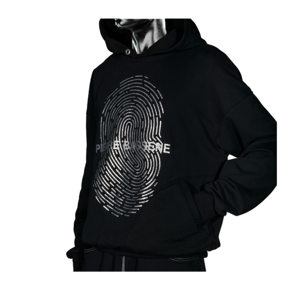 GLITTA Fingerprint Hoodie℗ - Black
