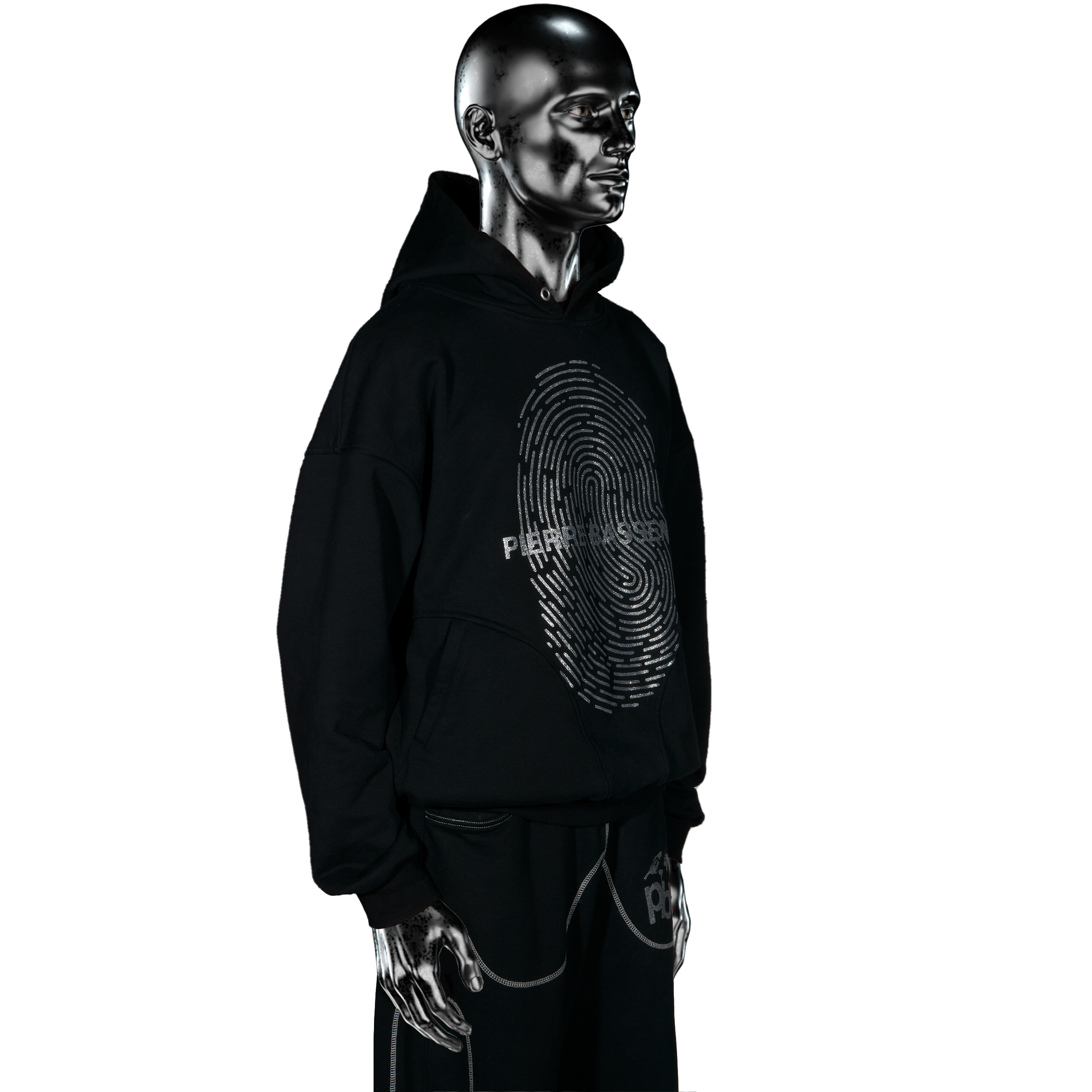 GLITTA Fingerprint Hoodie℗ - Black