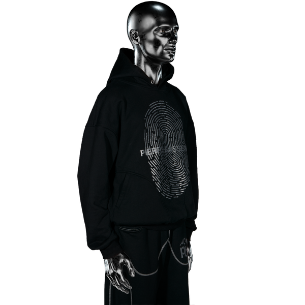 GLITTA Fingerprint Hoodie℗ - Black