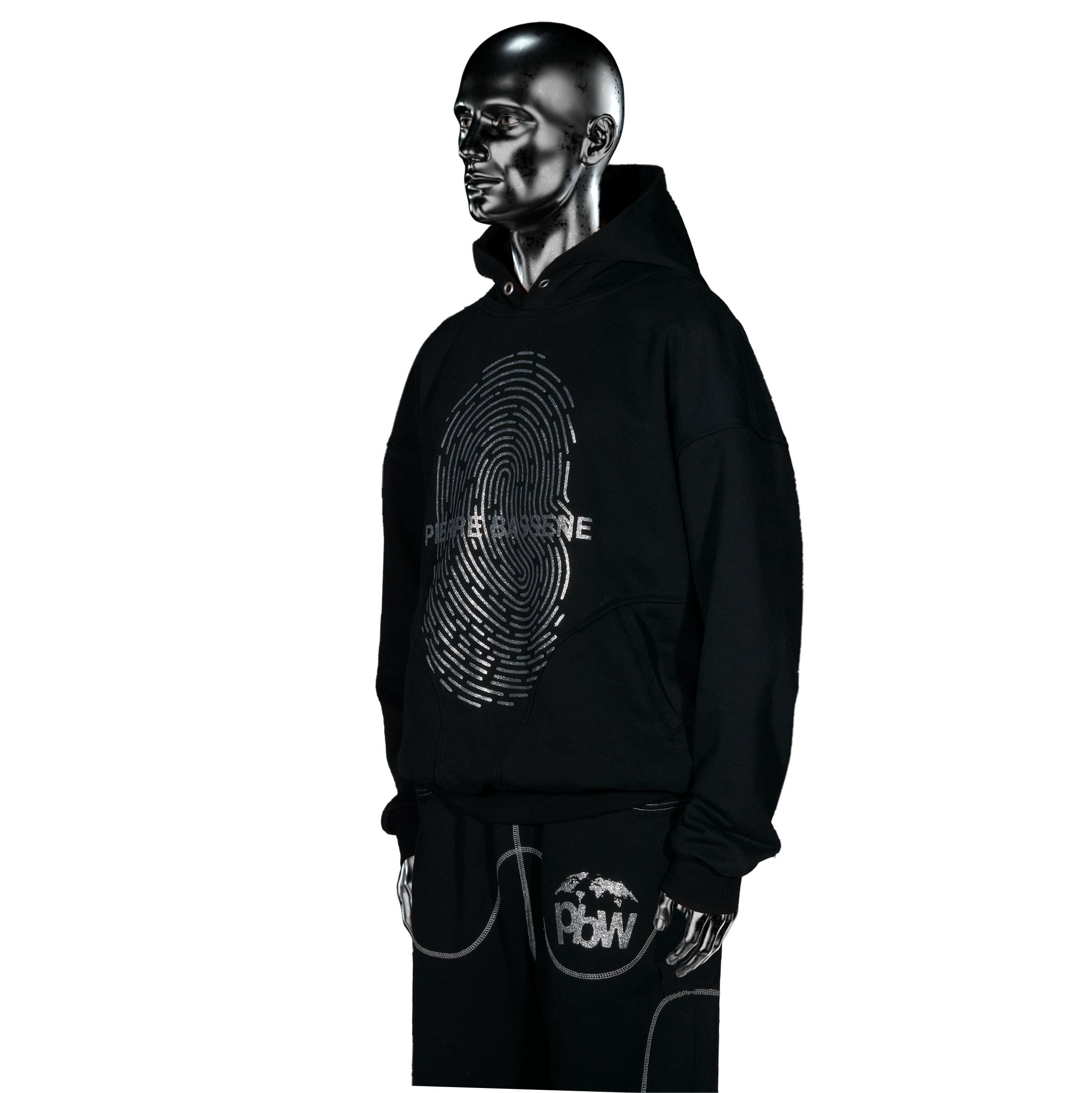 GLITTA Fingerprint Hoodie℗ - Black