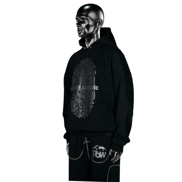GLITTA Fingerprint Hoodie℗ - Black