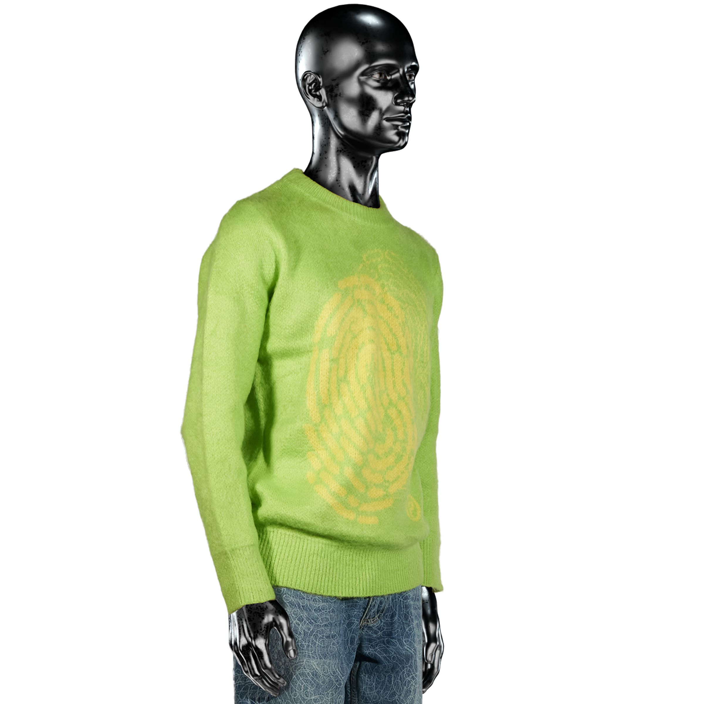 Mohair Sweater -  Lime Green
