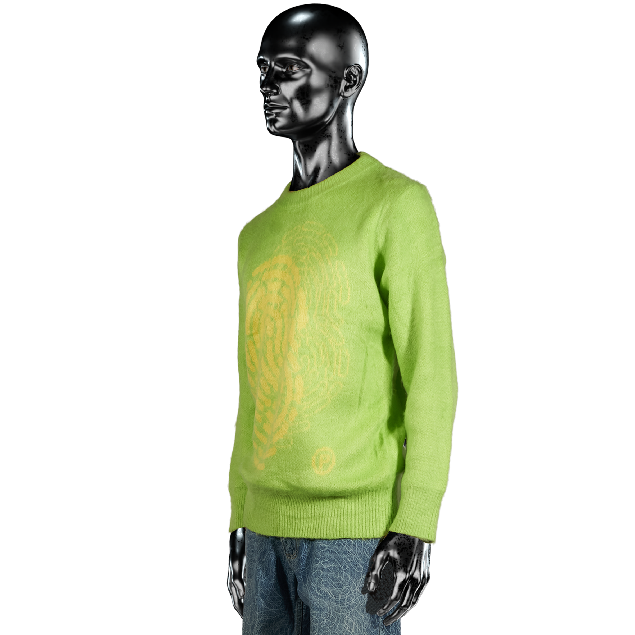 Mohair Sweater -  Lime Green