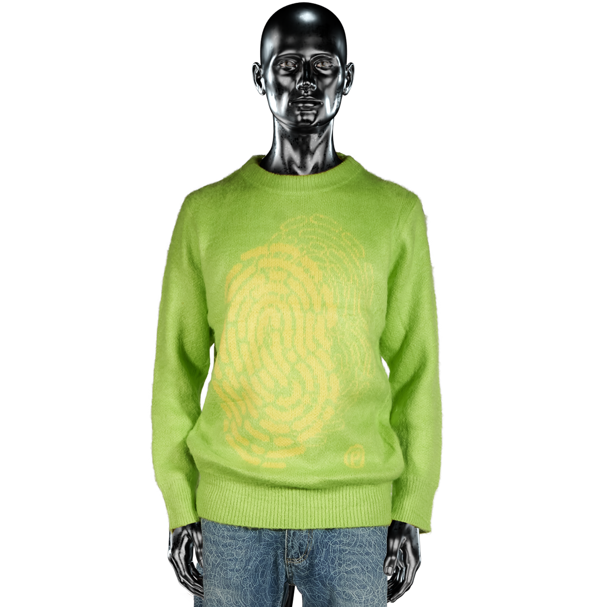 Mohair Sweater -  Lime Green