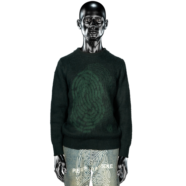 上杉柊平　Stone  pure wool sweater 23AW Men's Off-White FW21 Plush Gradient Round Neck Long Sleeves