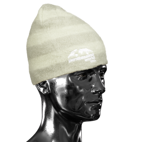 Striped Mohair Beanie  - Green Sage