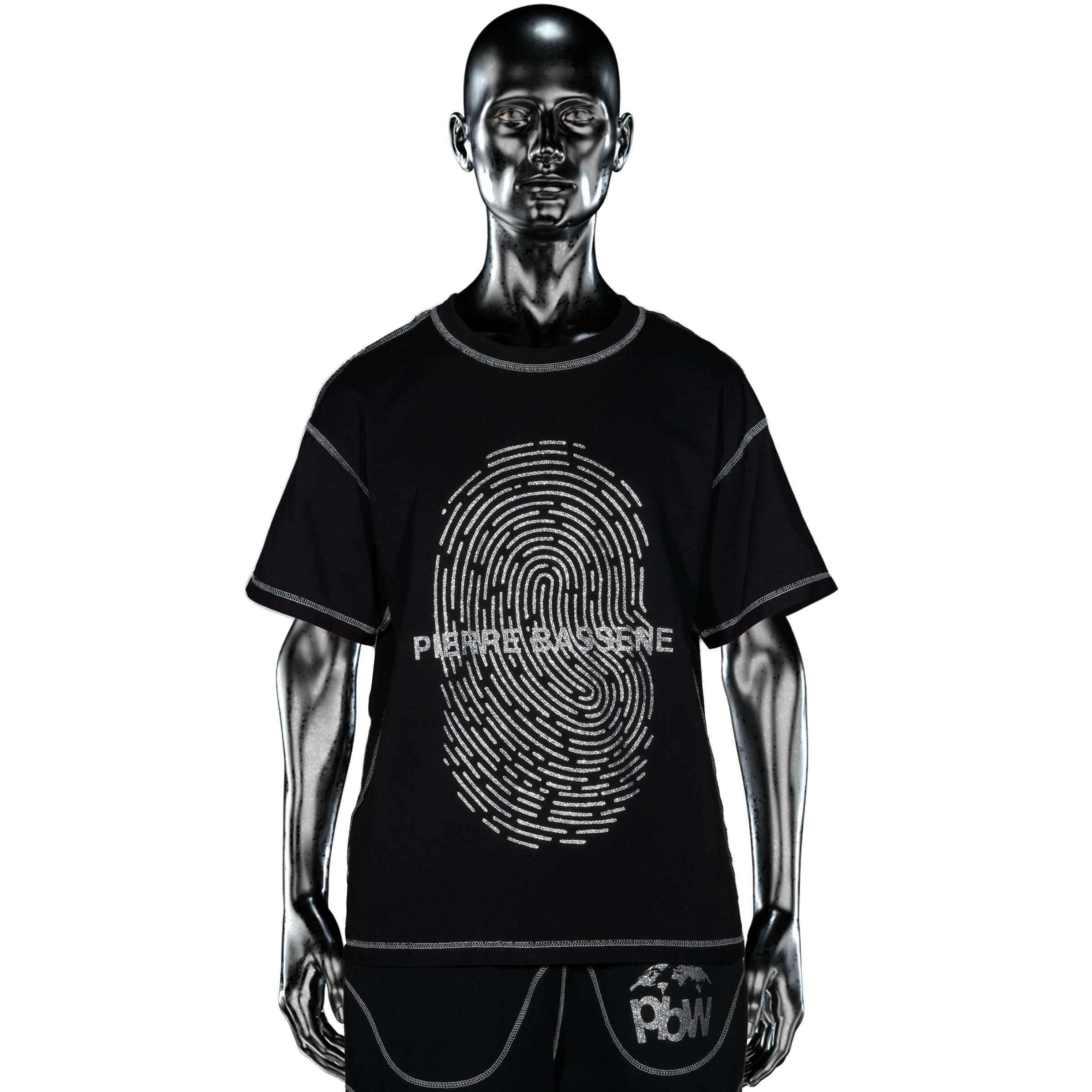 GLITTA℗ Fingerprint T-shirt - Black