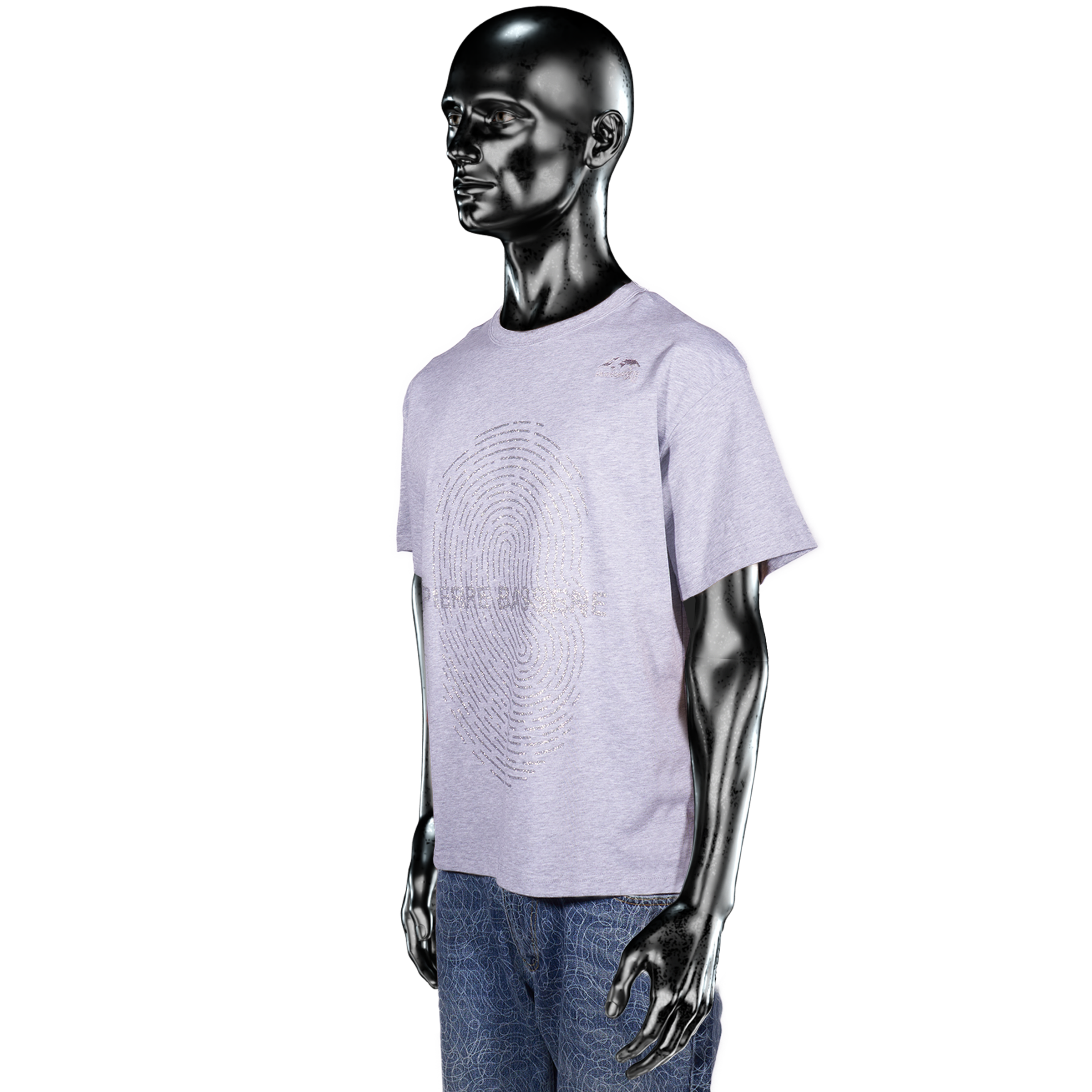 Glitta℗ Fingerprint T-shirt - Heather Grey