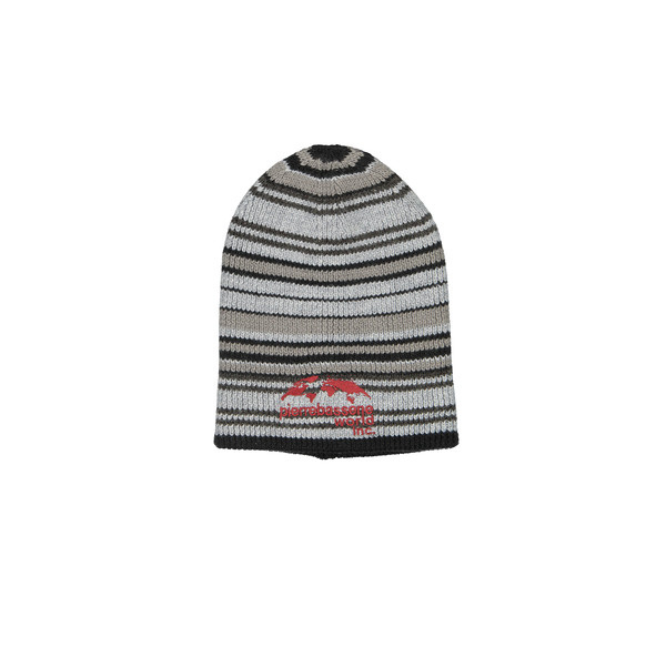 Stripped Martine℗ Beanie  - Black/Grey/Burgundy