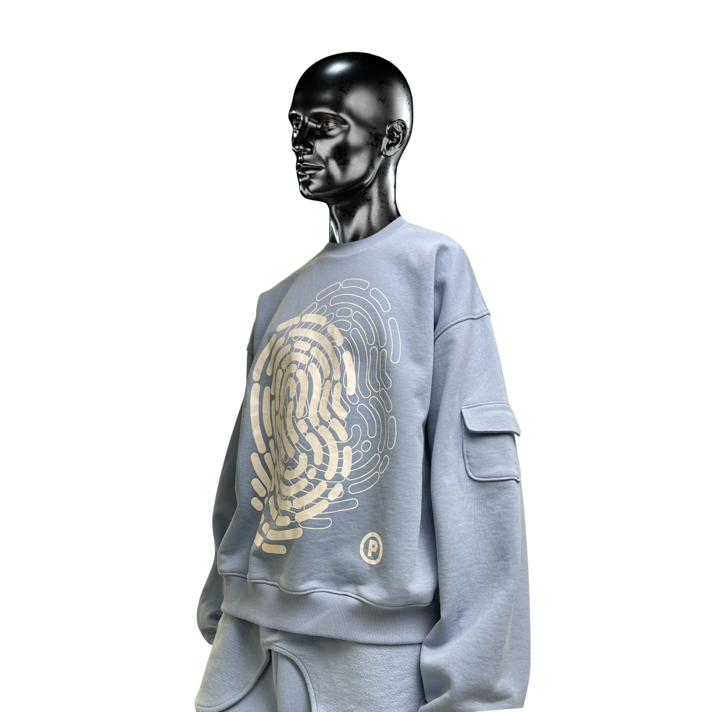 Military Crewneck℗ - Atmosphere Blue