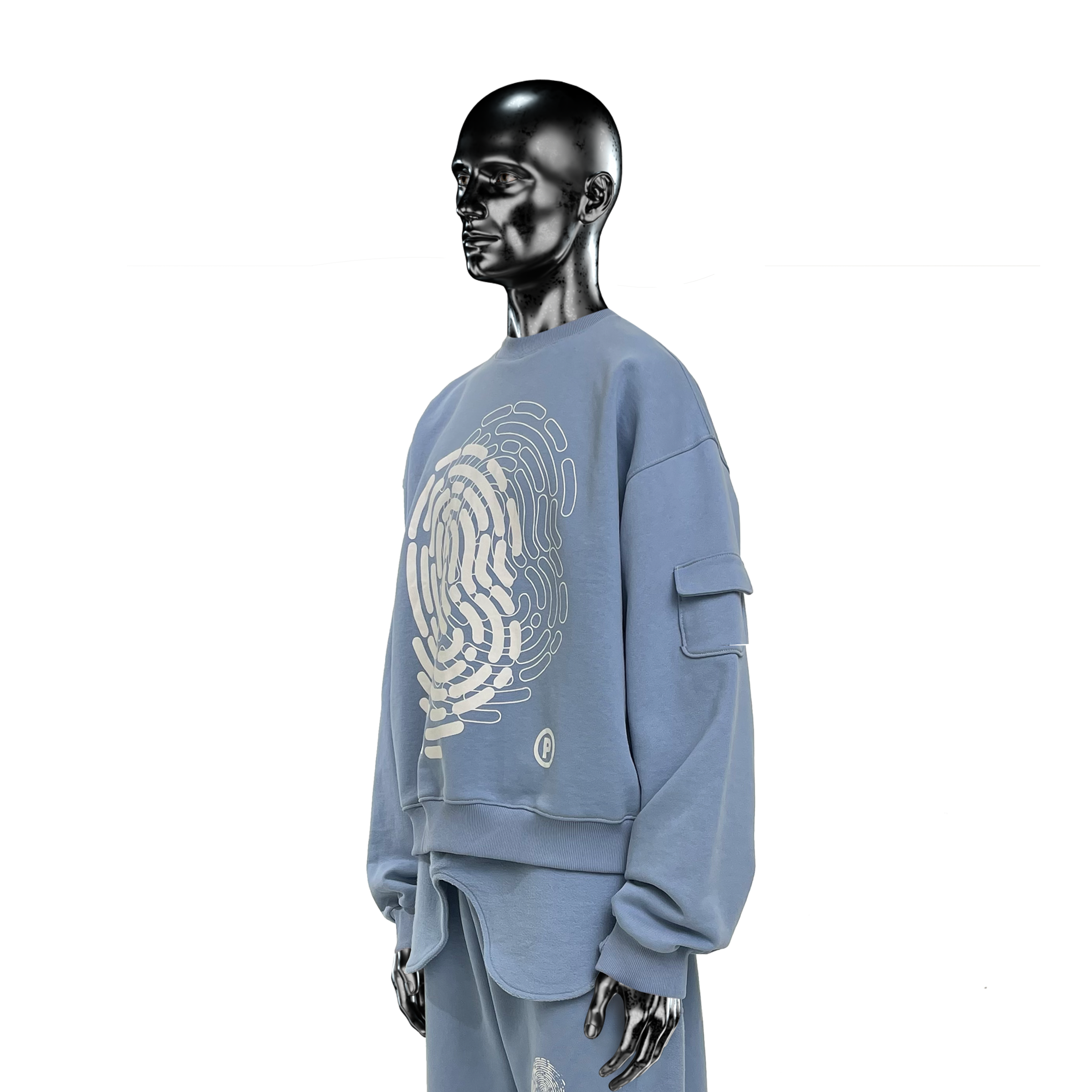 Military Crewneck℗ - Atmosphere Blue