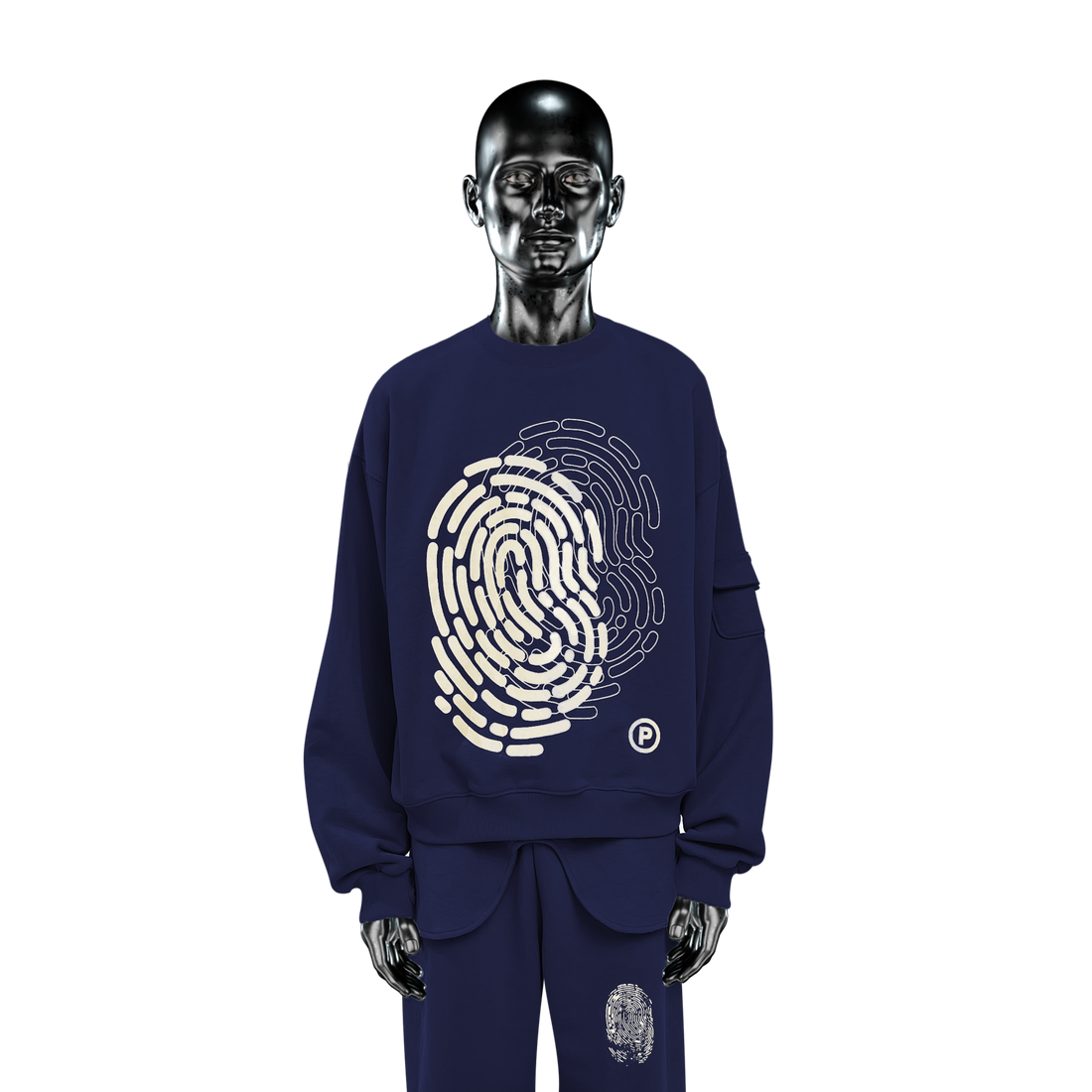 Military Crewneck℗ - Navy Blue
