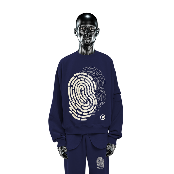 Military Crewneck℗ - Navy Blue