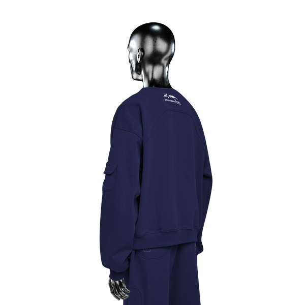 Military Crewneck℗ - Navy Blue