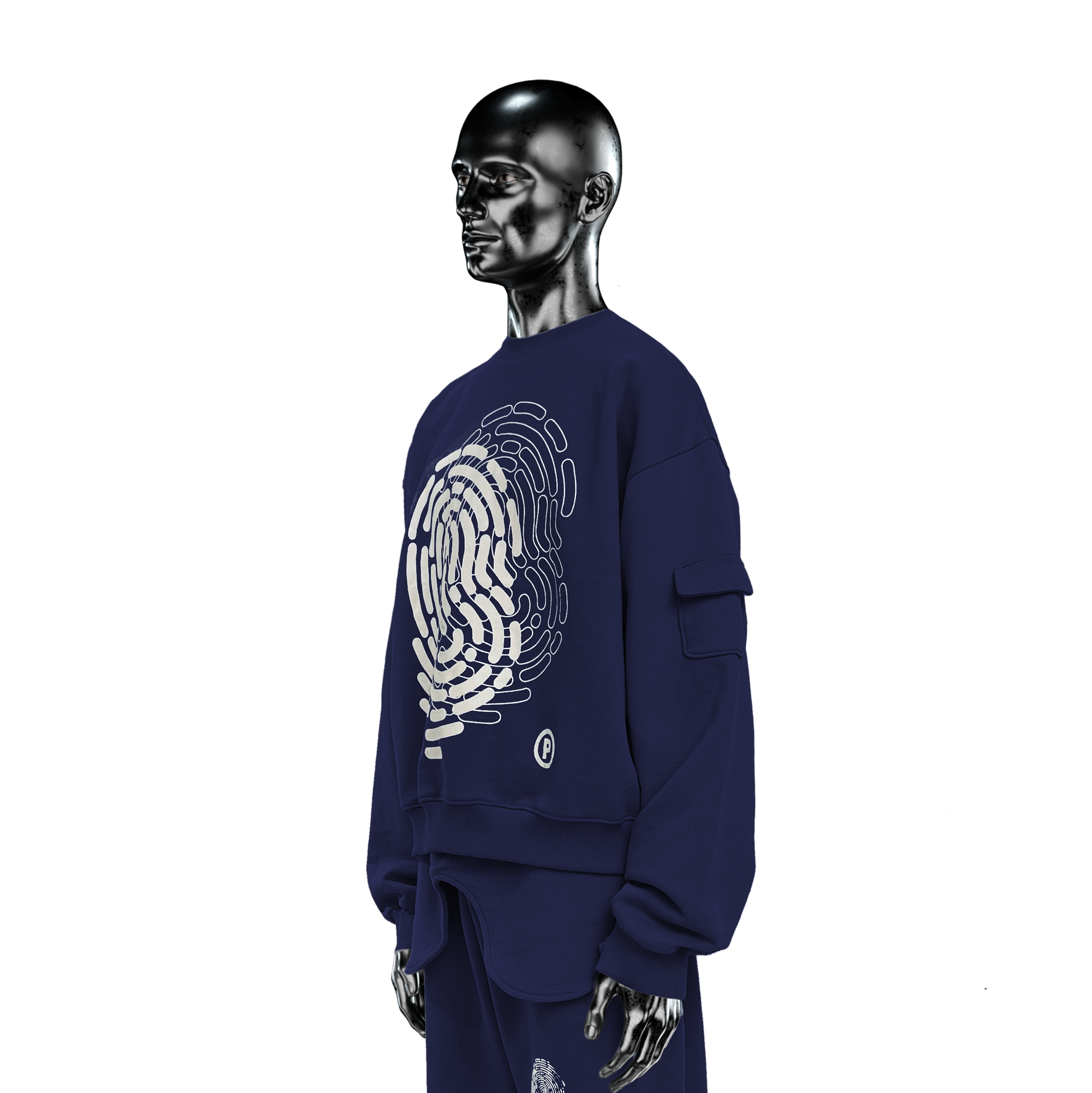 Military Crewneck℗ - Navy Blue