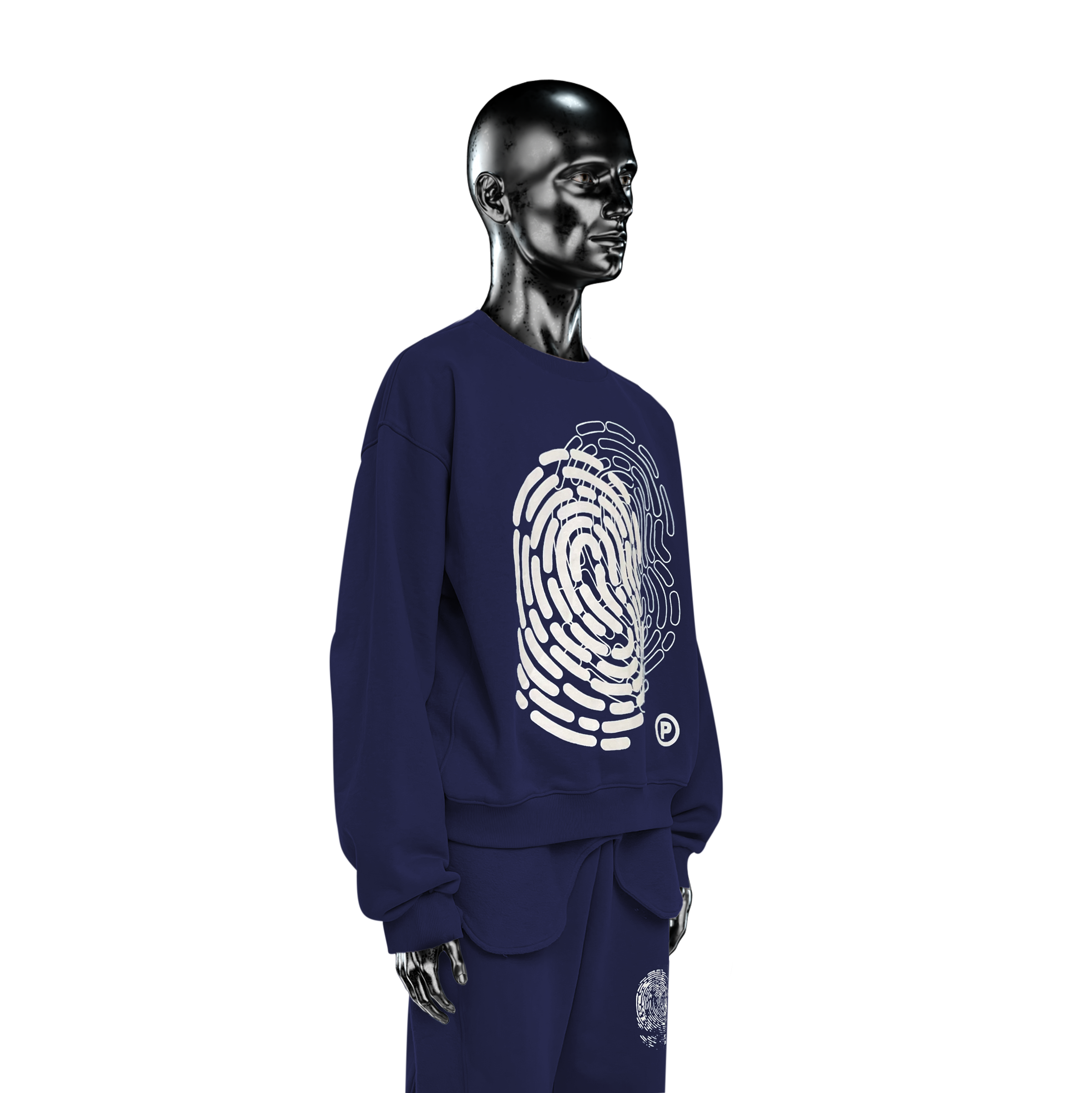 Military Crewneck℗ - Navy Blue